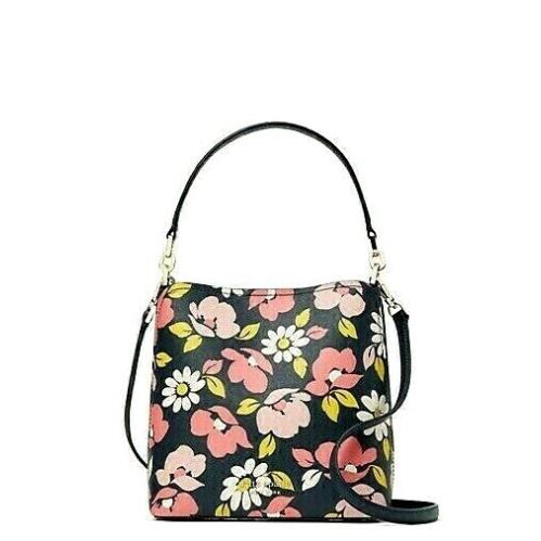 Fashion Women's Bags & Handbags Kate Spade Kate Spade Darcy Fleurette  Floral Bucket Crossbody Bag Dark Blue Multi 