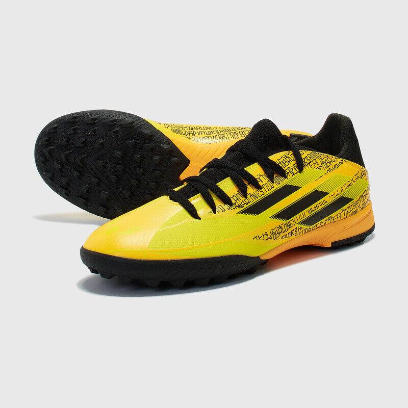 Adidas Kids` X Speedflow MESSI.3 Turf Jr Soccer Shoes Gold/black GW7424 g