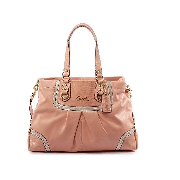 Coach Ashley Spectator Exotic Leather Carryall Bag Shoulder Bag Handbags F24887 - Shell pink multicolor Exterior