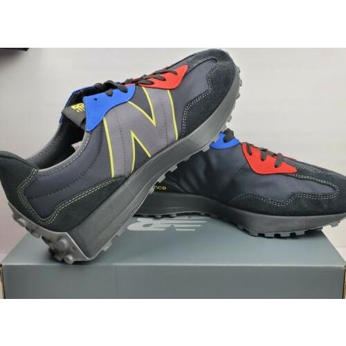 new balance 327 black red blue