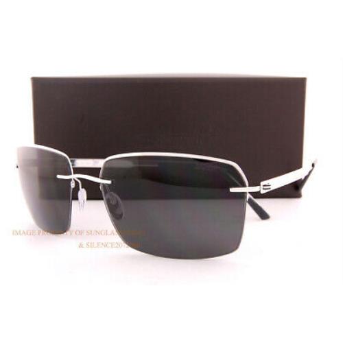 Silhouette Sunglasses Croisette Club 8725 7000 Rhodium 23Kt Gold/polar Gray