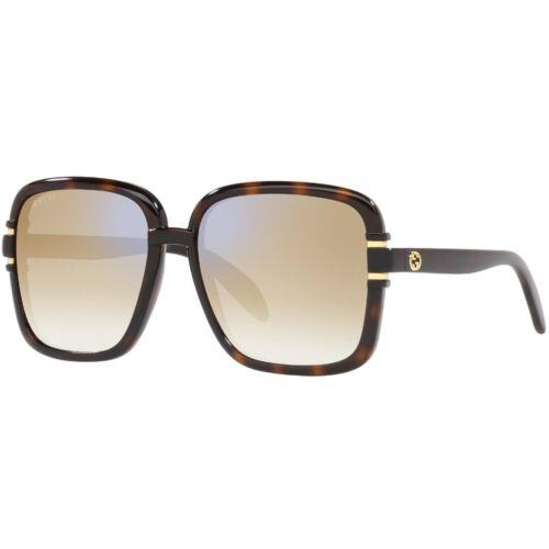 Gucci GG1066S-002 Shiny Dark Havana Sunglasses