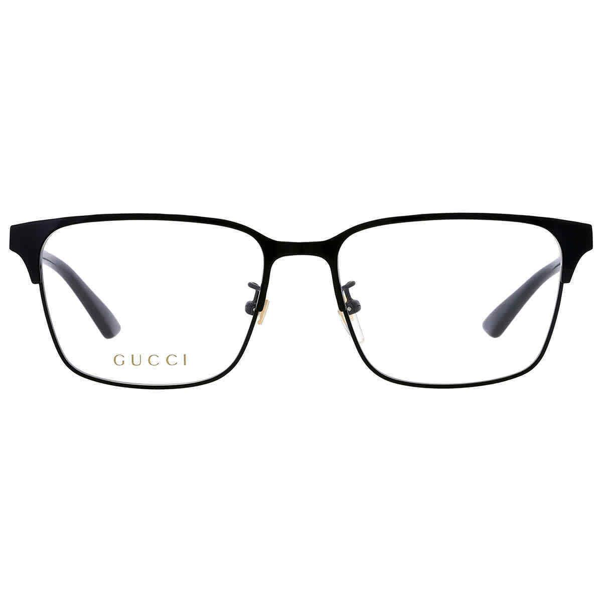 Gucci Demo Rectangular Men`s Eyeglasses GG0756OA 001 56 GG0756OA 001 56