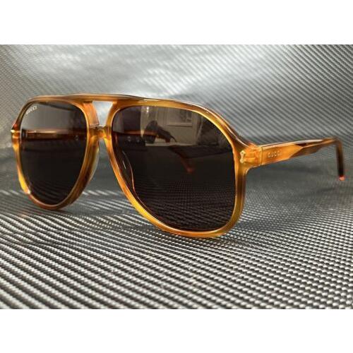 Gucci GG1042S 002 Havana Aviator 60 mm Men`s Sunglasses