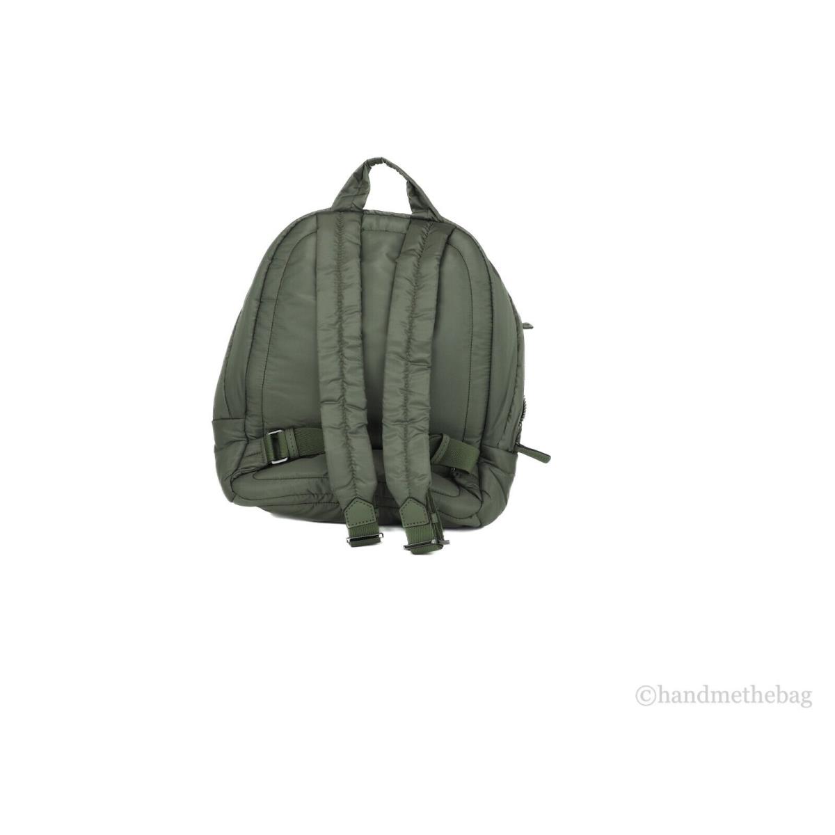 Michael Kors Rae Medium Army Green Quilted Nylon Fabric Backpack Bookbag