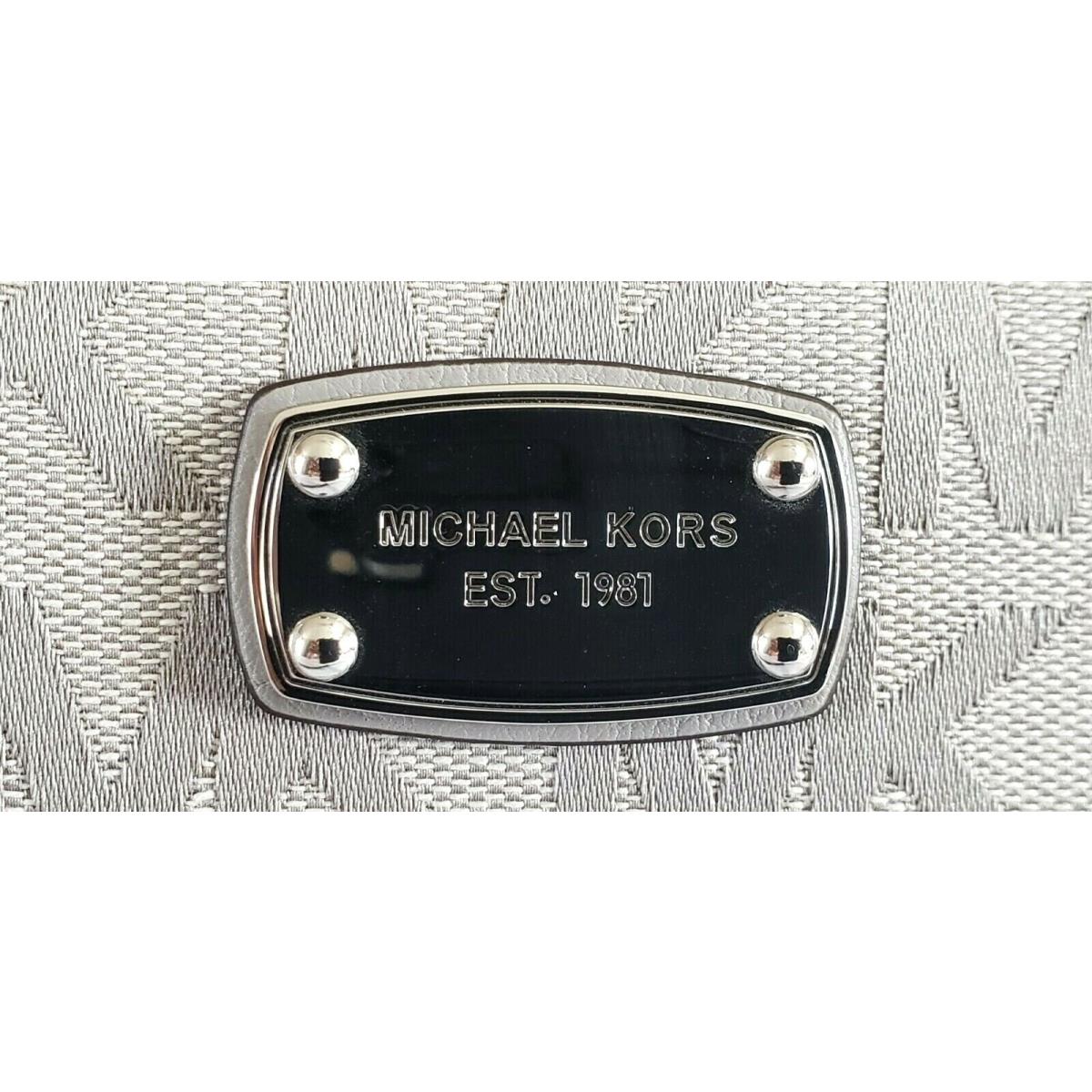 Michael Kors Jet Set Item 35T6STTE3J Travel Continental Leather Light Grey