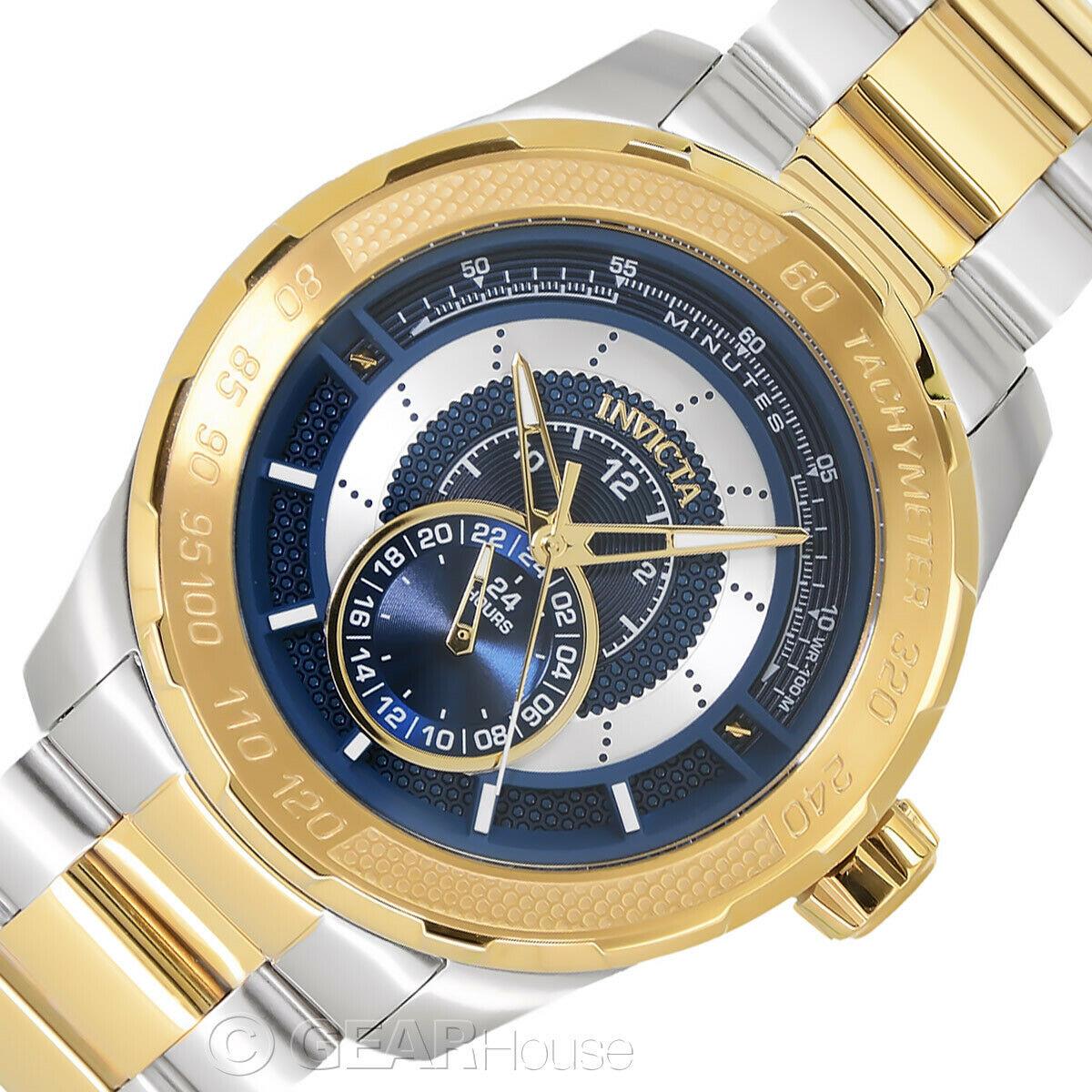 Invicta watch Rally - Blue Dial, Gold Band, Gold Bezel