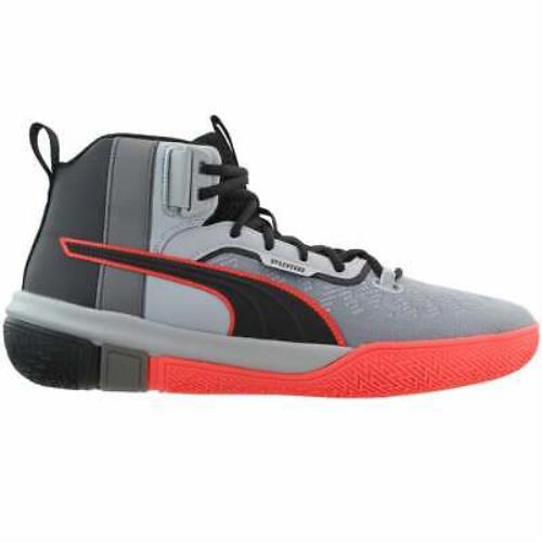 Puma Legacy Disrupt Mens Basketball Sneakers Shoes Casual - Black Grey Red