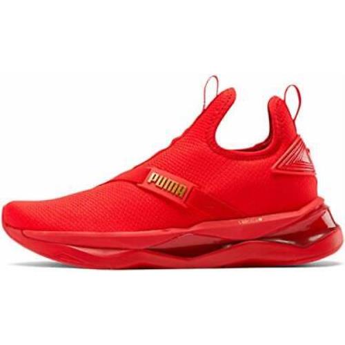 ladies red puma trainers