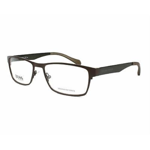 Hugo Boss Boss 0873 05N Eyeglasses Matte Brown Grey Frame 54mm - Frame: Matte Brown Gray