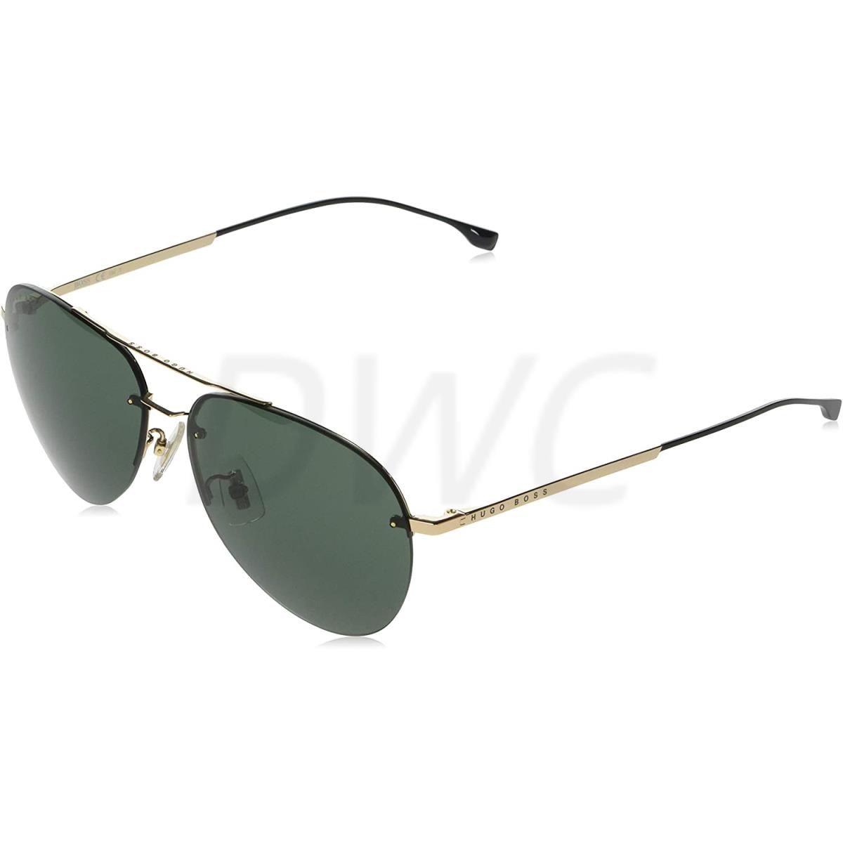 Hugo Boss HB 1066/F/S 201812-000/QT-62 Green Lens Sunglasses - Frame: Gold, Lens: Green