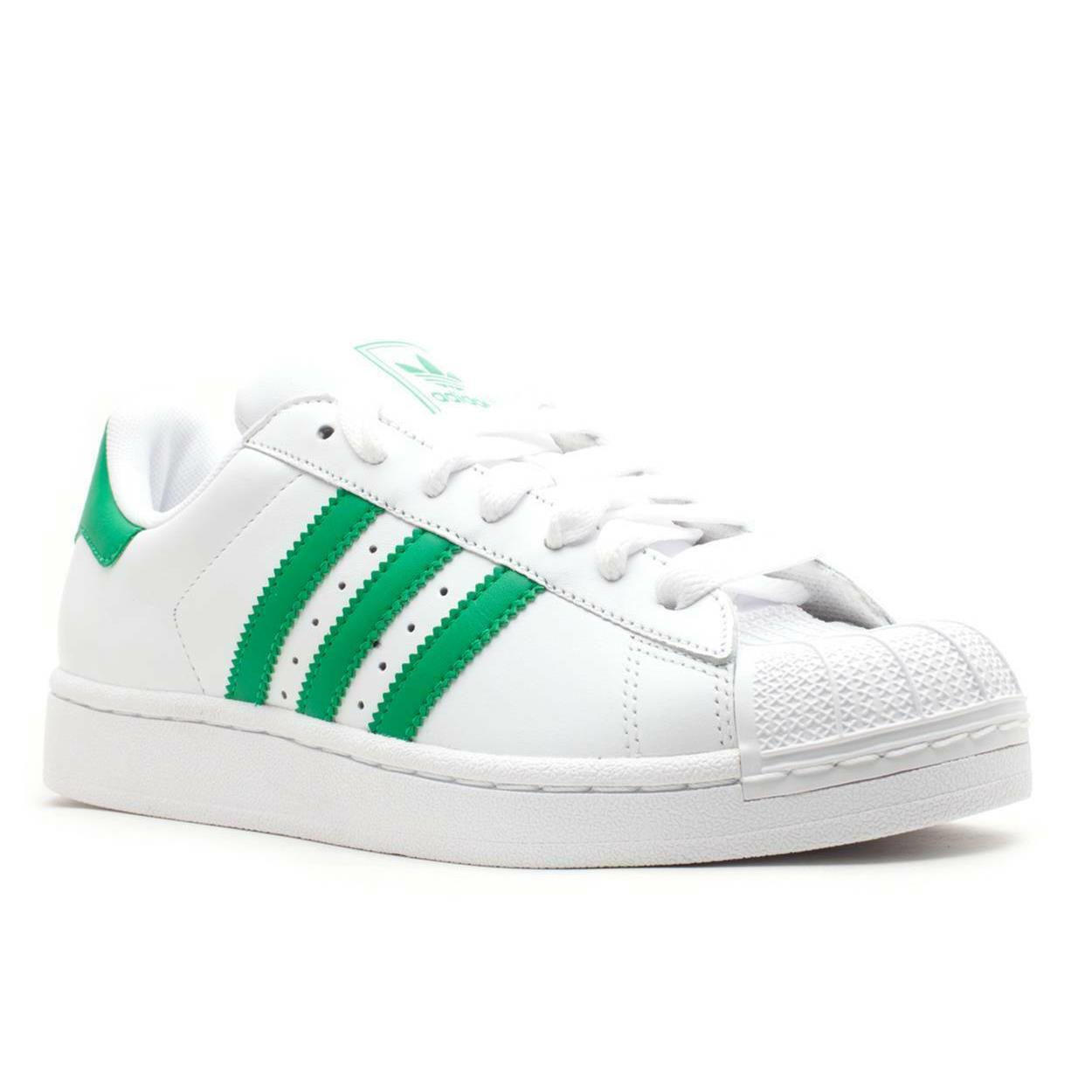 Adidas Originals Superstar Shoes G17069 White Fairway Green Shelltoe Shoes