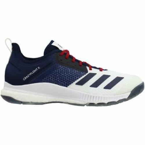 red white and blue adidas volleyball shoes