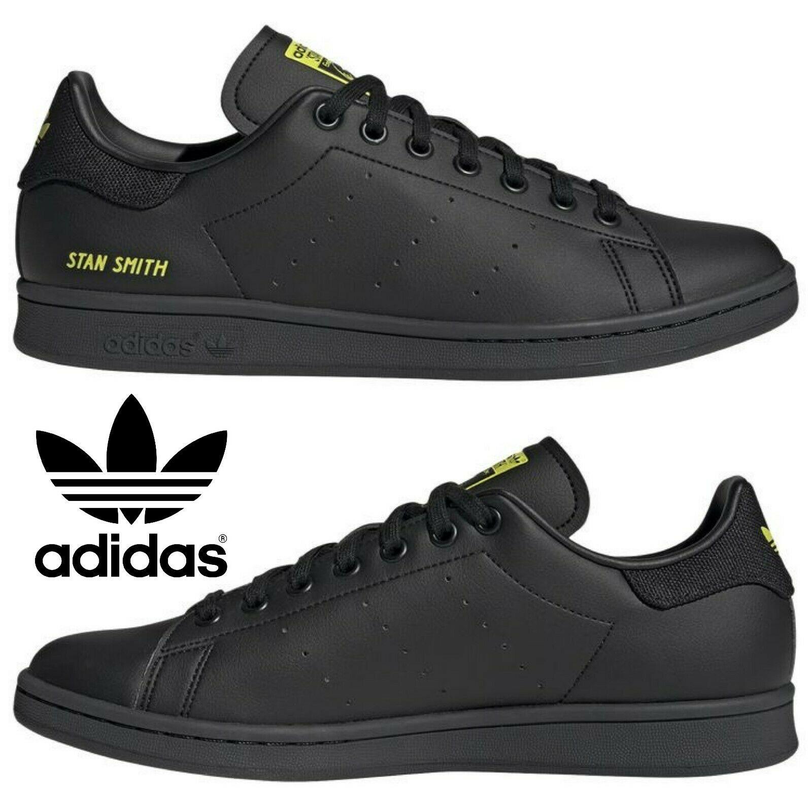 Adidas Originals Stan Smith Winterized Men`s Sneakers Comfort Sport Casual Shoes - Black , Black/Volt Manufacturer