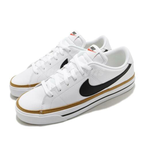 nike court legacy white black desert ochre