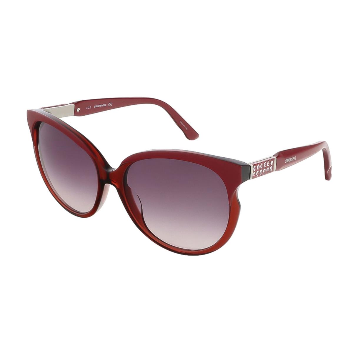 Swarovski SK0081/S 71T Shaded Burgundy/pearl Burgundy Round Sunglasses