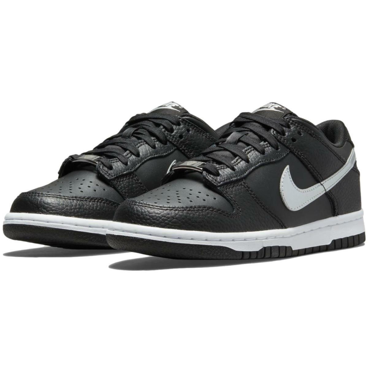 Nike Nba x Dunk Low Emb GS `75th Anniversary - Spurs` Youth Shoes DC9560-001 - Black/Chrome-Iron Grey-White
