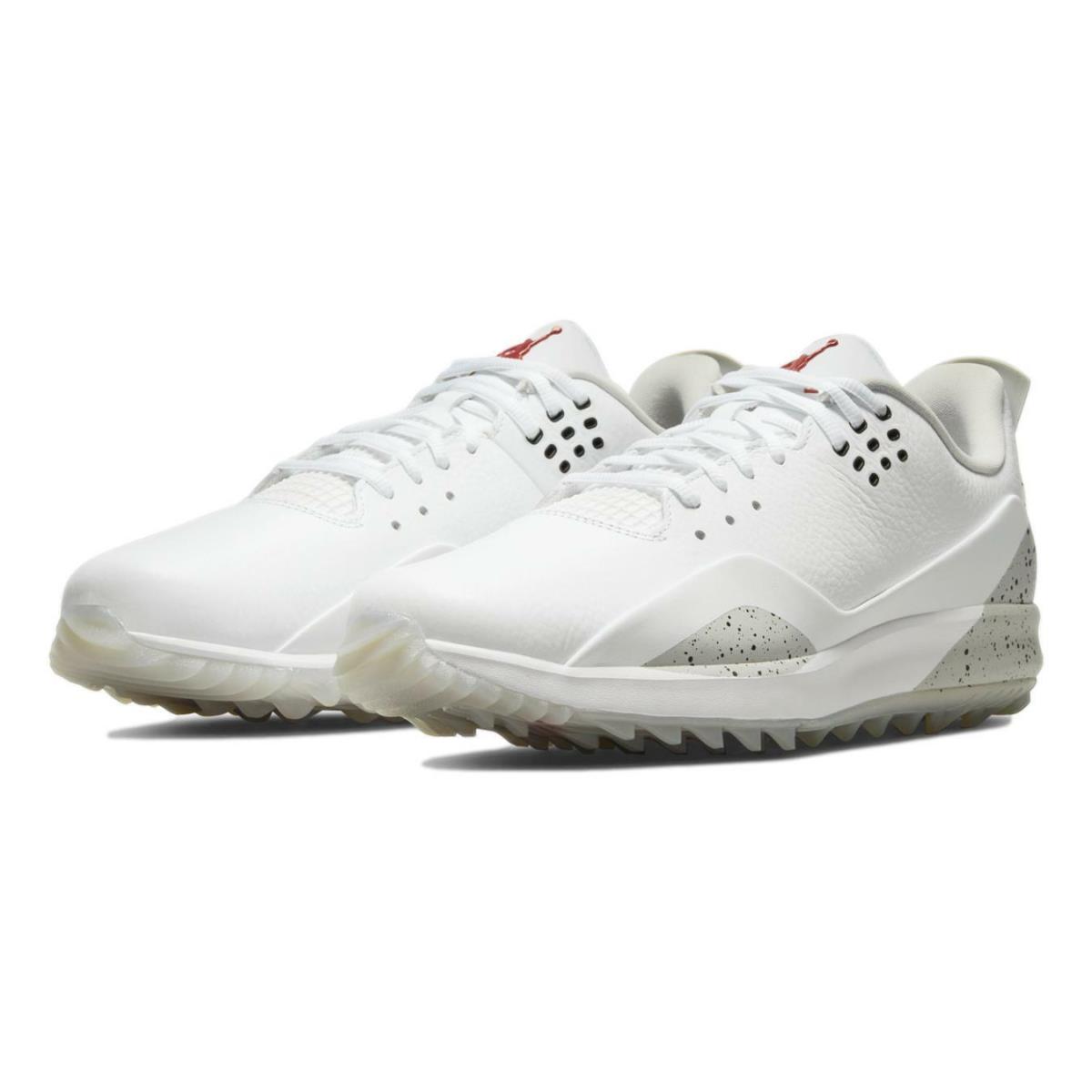 Nike Men`s Air Jordan Adg 3 Golf Shoes White Cement CW7242-100 - White/Fire-Tech Grey-Black