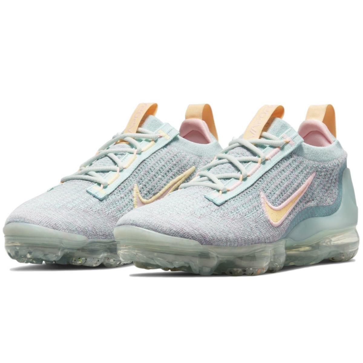 Nike Women`s Air Vapormax 2021 Flyknit `light Dew` Shoes Sneakers DH4088-300 - Light Dew/Melon Tint