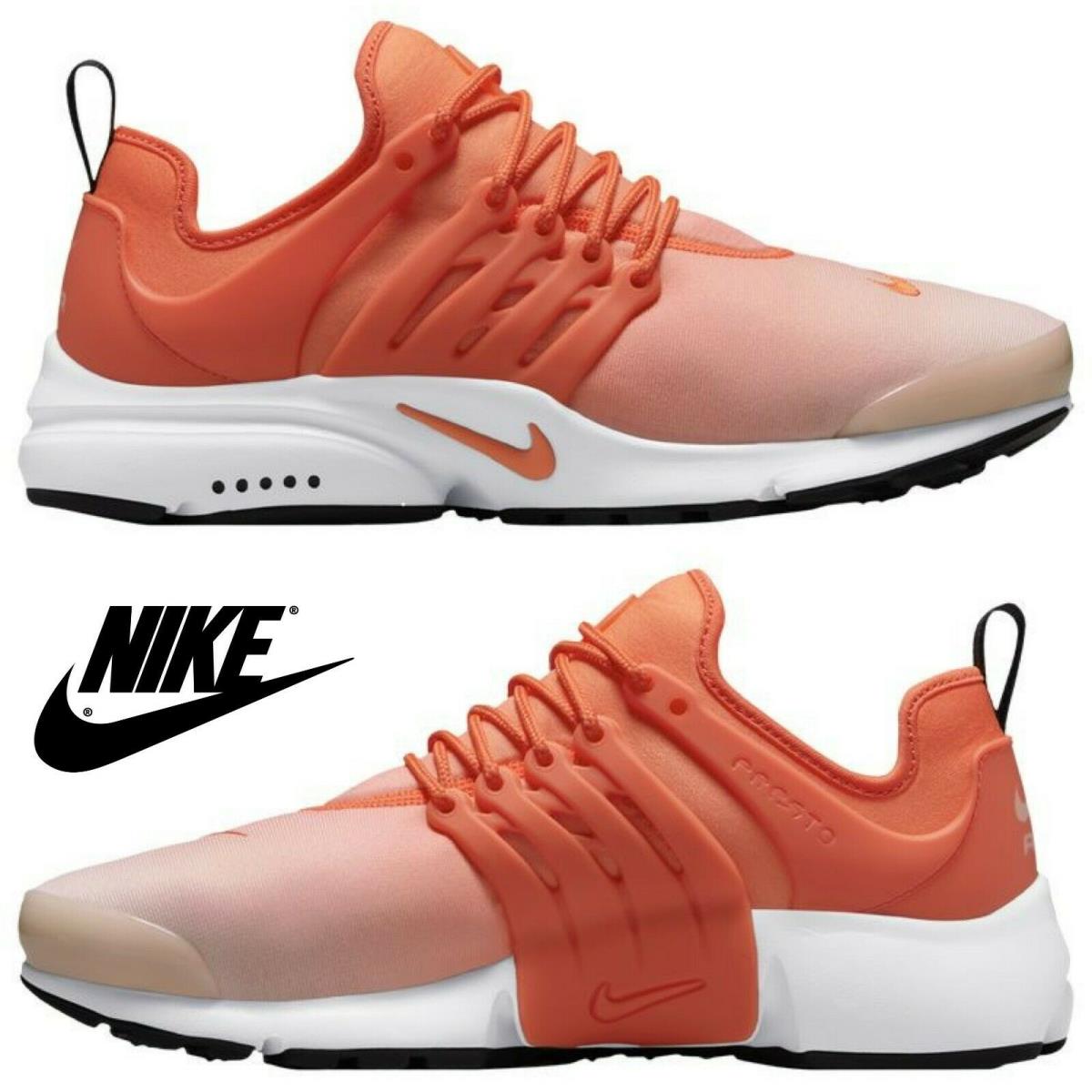 Nike Air Presto Women s Sneakers Casual Shoes Premium Running Sport Gym Orange - Orange , Orange/Red/White Manufacturer
