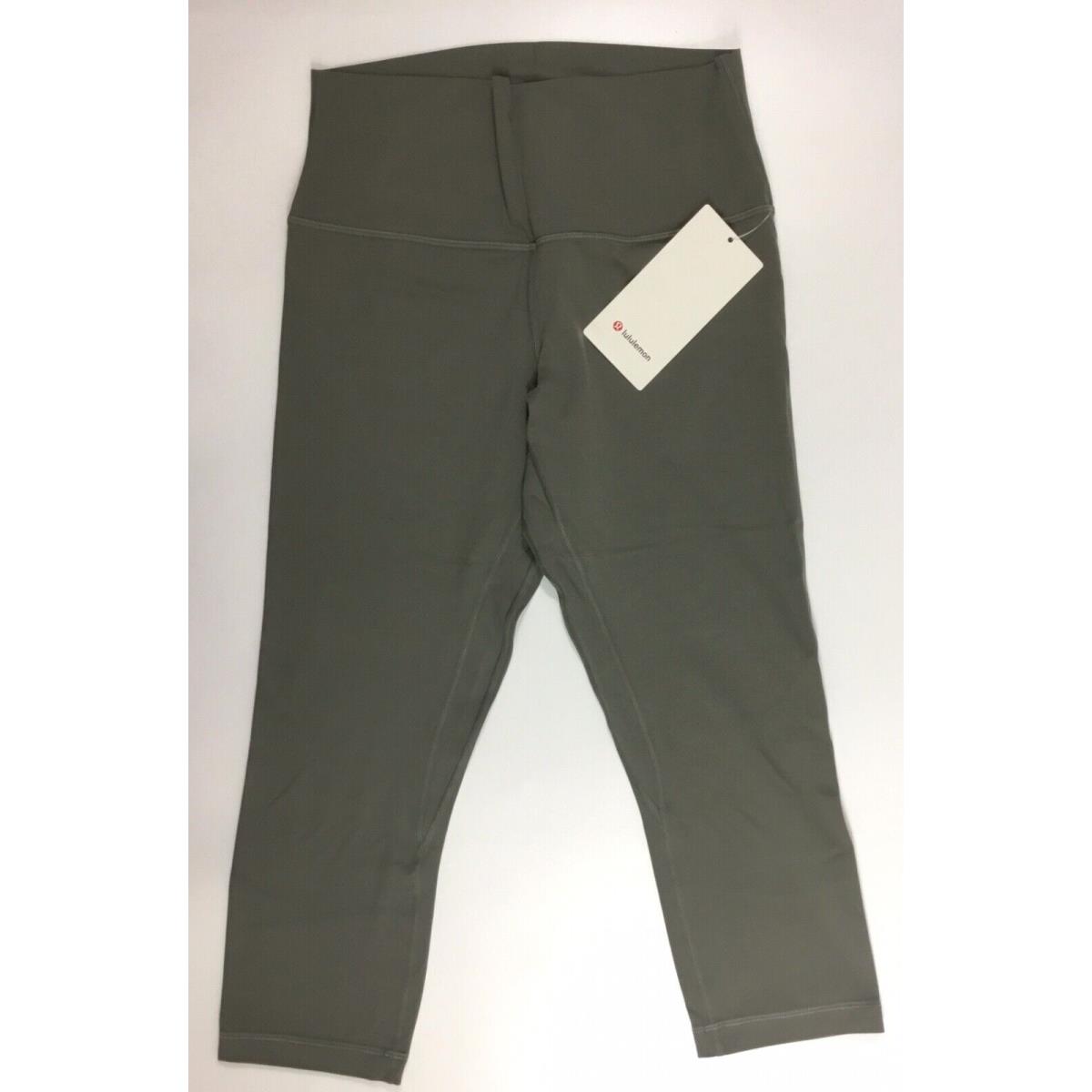 Lululemon Women`s Align Crop 21 LW6BGFS Grsg Gray Sage Green Size 8