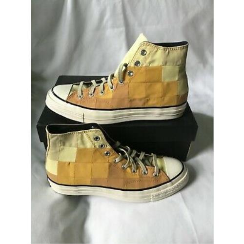 Converse Chuck 70 HI Patchwork Athletic Shoes SZ 12- 170683C Mustard Brown