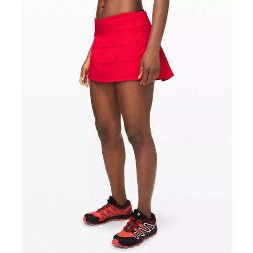 Women s Lululemon Pace Rival Mid-rise Skirt - Size 8 Red