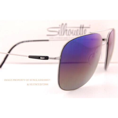 Silhouette sunglasses Graben - Gold Frame, Blue Mirror Gradient Lens 2