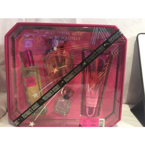 Victoria`s Secret Bombshell 4 Pieces Gift Set Perfume Oil Shower Gel