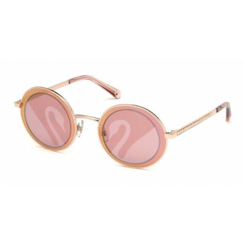 Swarovski sunglasses  - Rose Gold , Rose Gold Frame, Solid Pink Lens