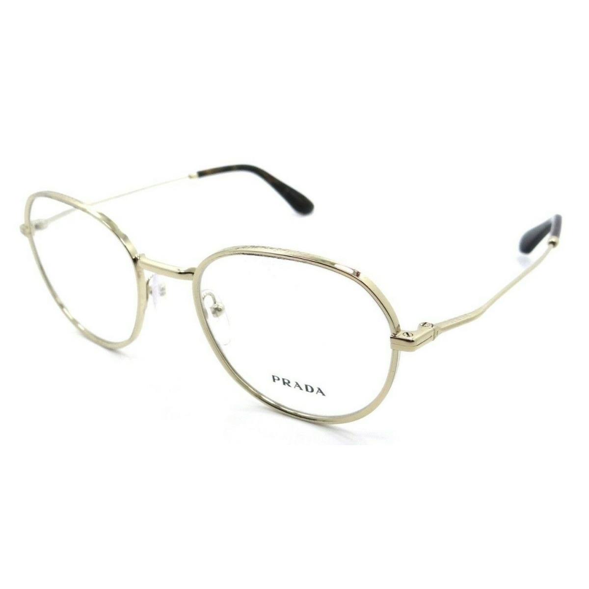 Prada Eyeglasses Frames PR 65WV ZVN-1O1 49-20-145 Pale Gold Made in Italy