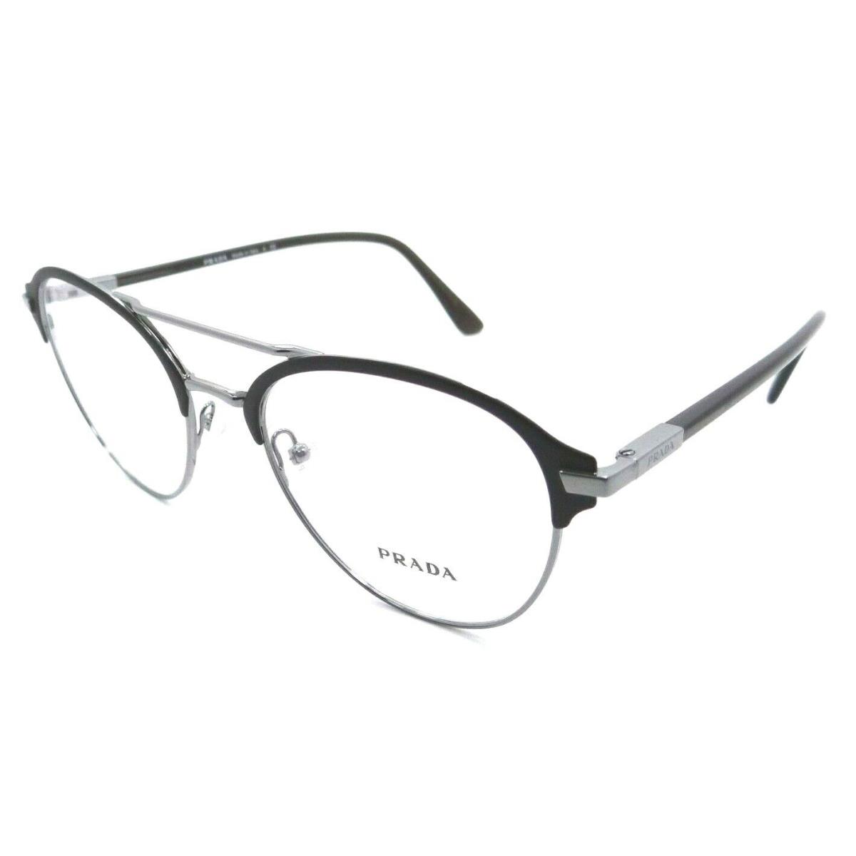 Prada Eyeglasses Frames PR 61WV 02Q-1O1 53-20-145 Matte Brown / Gunmetal Italy