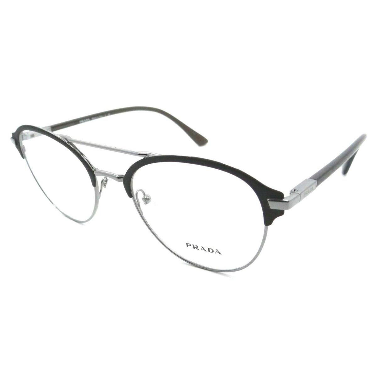 Prada Eyeglasses Frames PR 61WV 02Q-1O1 51-20-145 Matte Brown / Gunmetal Italy
