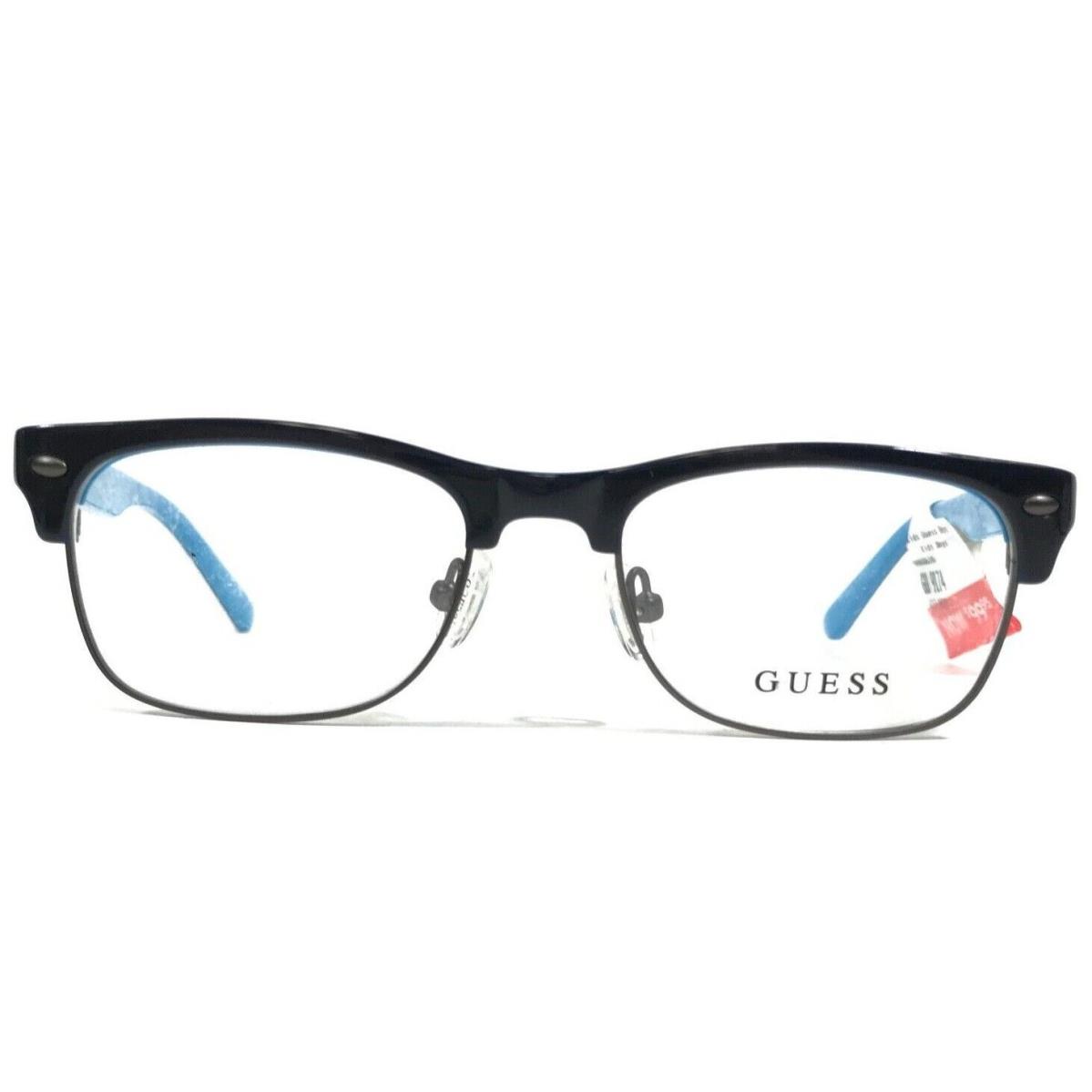 Guess GU9174 090 Kids Eyeglasses Frames Black Blue Square Half Rim 47-17-130