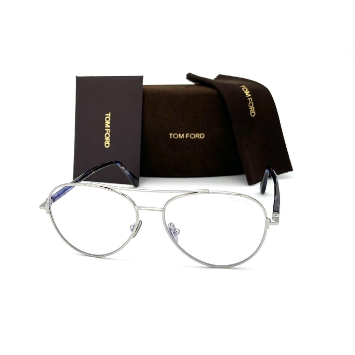 Tom Ford FT5684-B 016 Palladium / Blue Block 55mm Eyeglasses TF5684-B