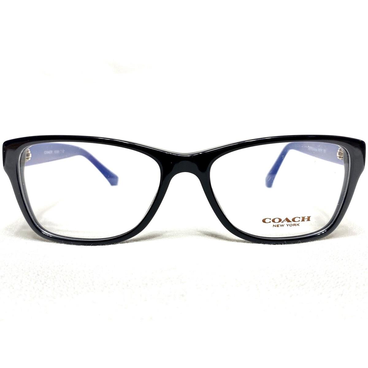 Coach HC6068 5282 Womens Black/blue Rectangle Modern Eyeglasses Frames 52/16