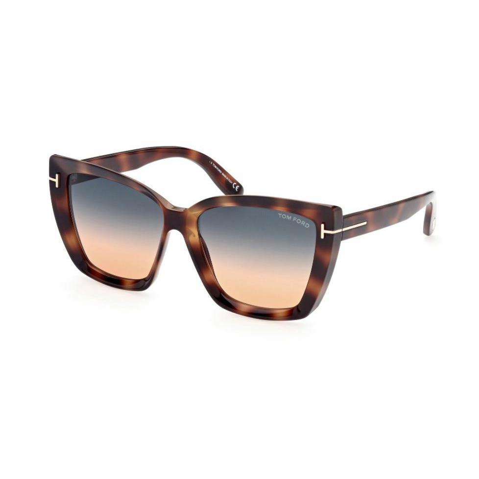 Tom Ford F T0920 Scarlet 02 53P Havana Teal/orange Gradient Women Sunglasses