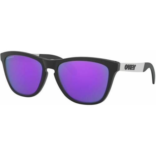 Oakley Frogskins Mix 9428-1255 Sunglasses Matte Black / Prizm Violet Iridium - Frame: Black, Lens: Violet