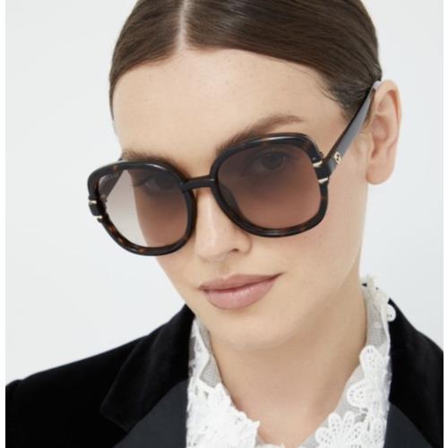 Gucci GG1068SA-002-57 Havana Sunglasses