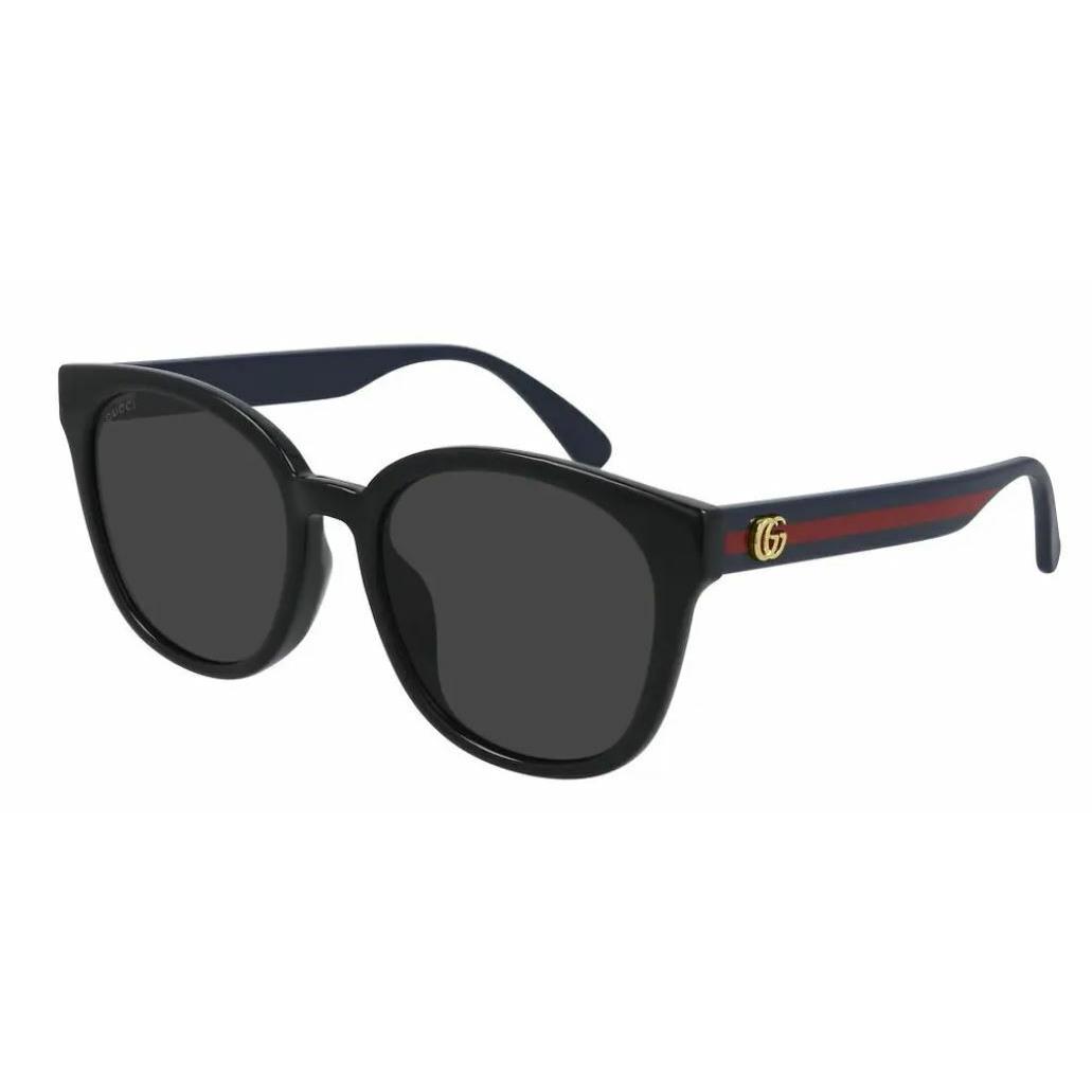 Gucci GG0855SK 002 Black Blue / Grey Cat-eye Men`s Sunglasses