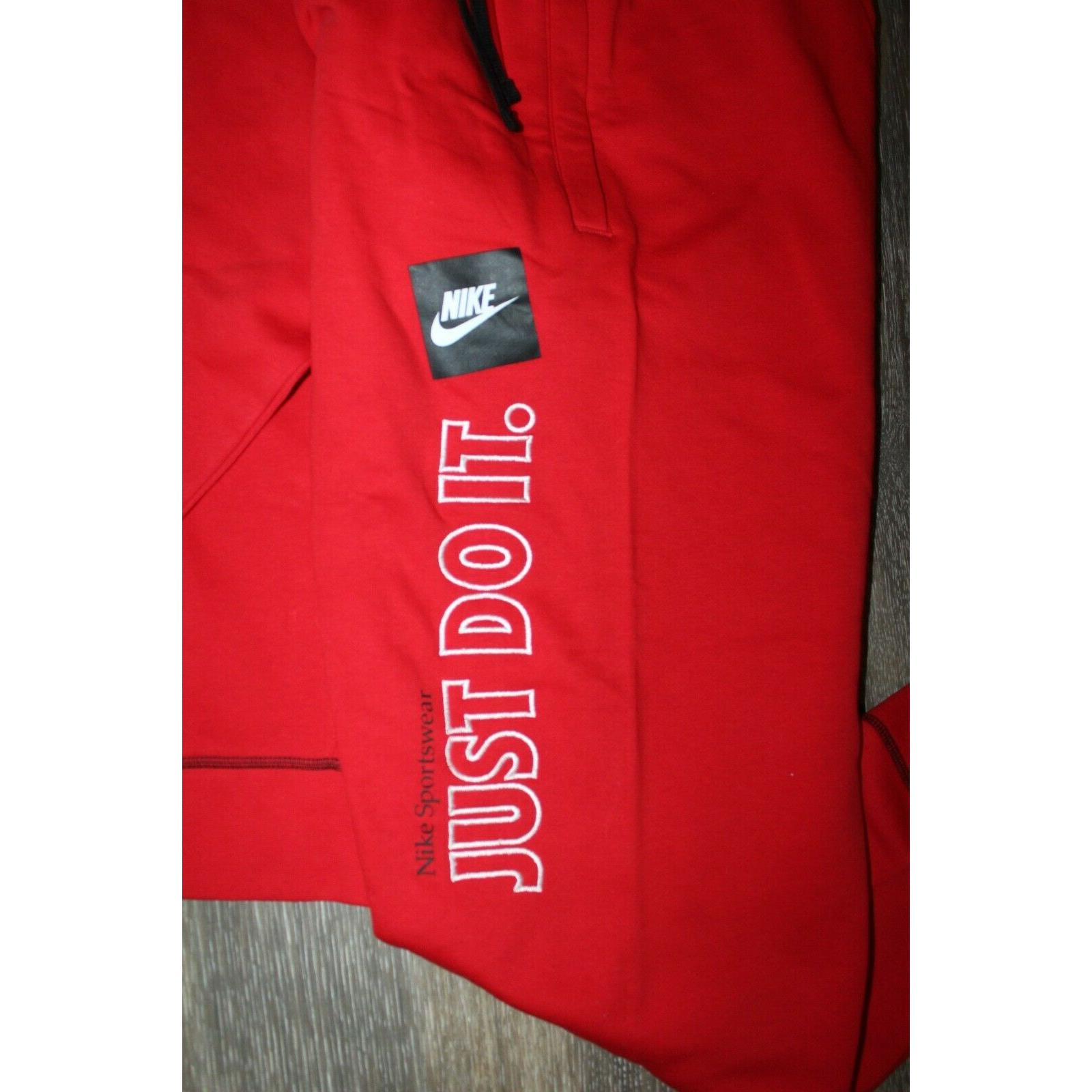 black and red just do it hoodie