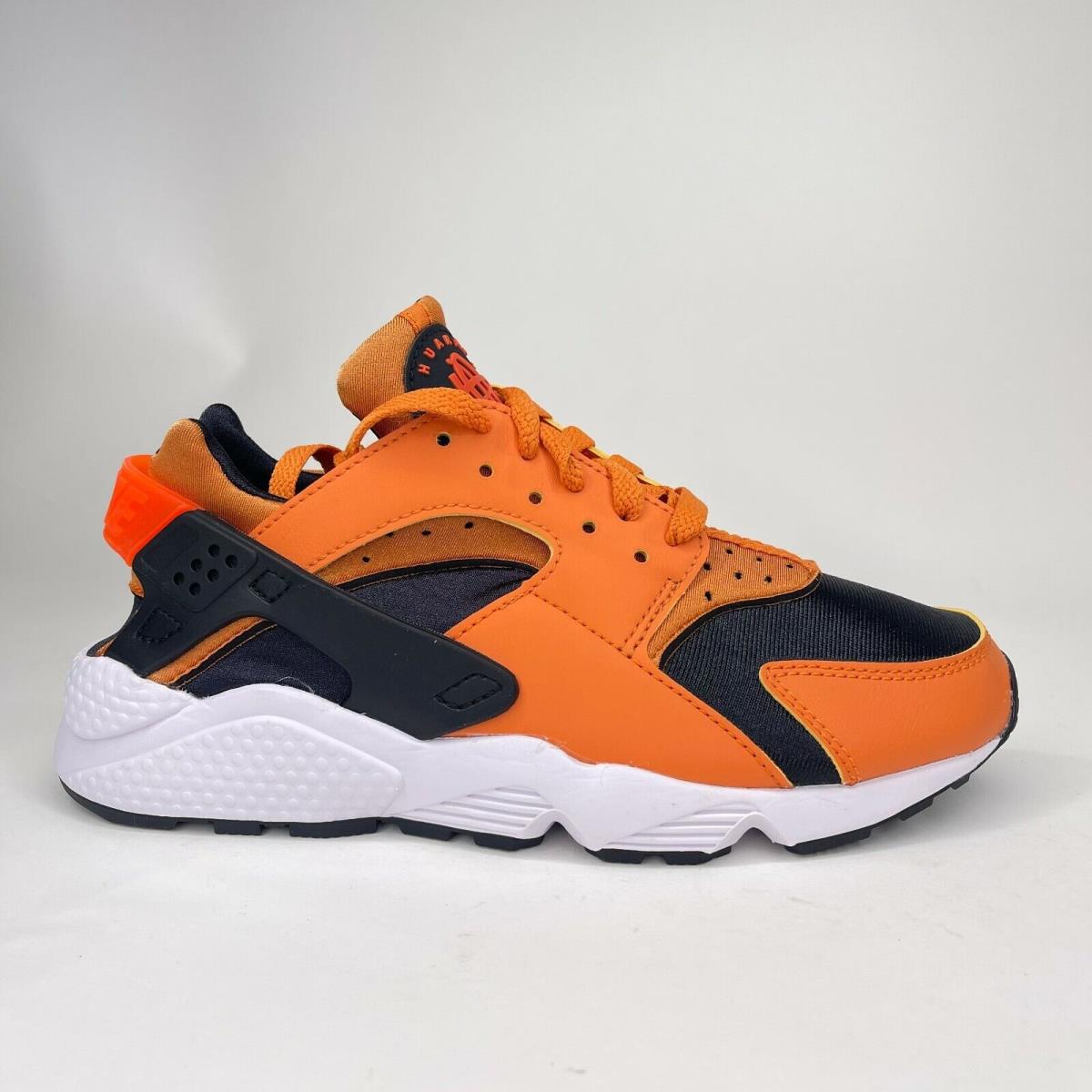 nike huarache orange and black