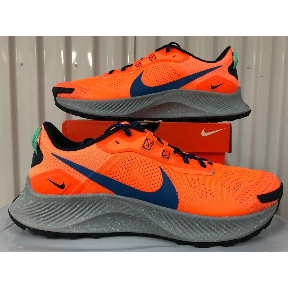 nike pegasus orange and blue