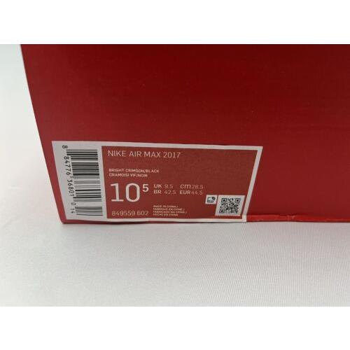 Nike Air Max 17 Bright Crimson Red Mens Shoes Size 10 5 602 Nike Shoes Air Max Red Sportiptop