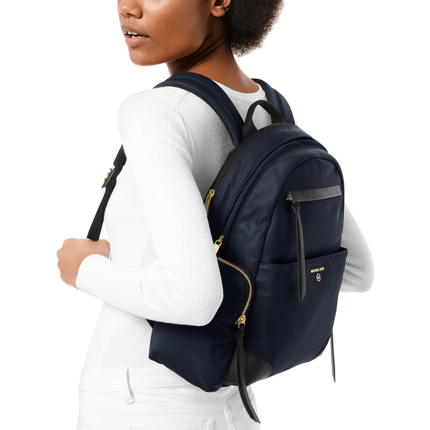 michael kors nylon backpack black