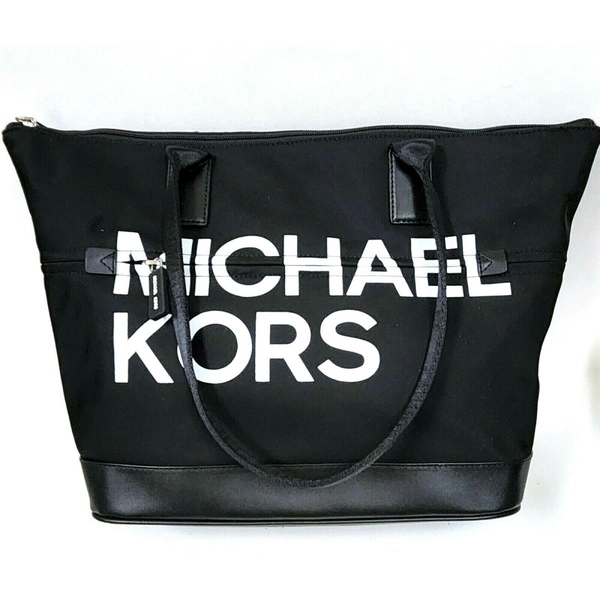 Michael Kors Sport Black Nylon Black Trim Large Tote Hand Bag