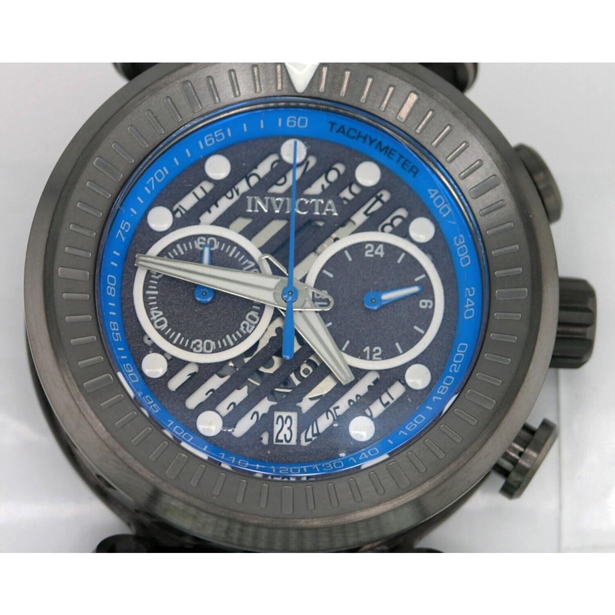 Invicta 34804 Speedway Chronograph Gray Blue Dial Watch 47MM Luminous