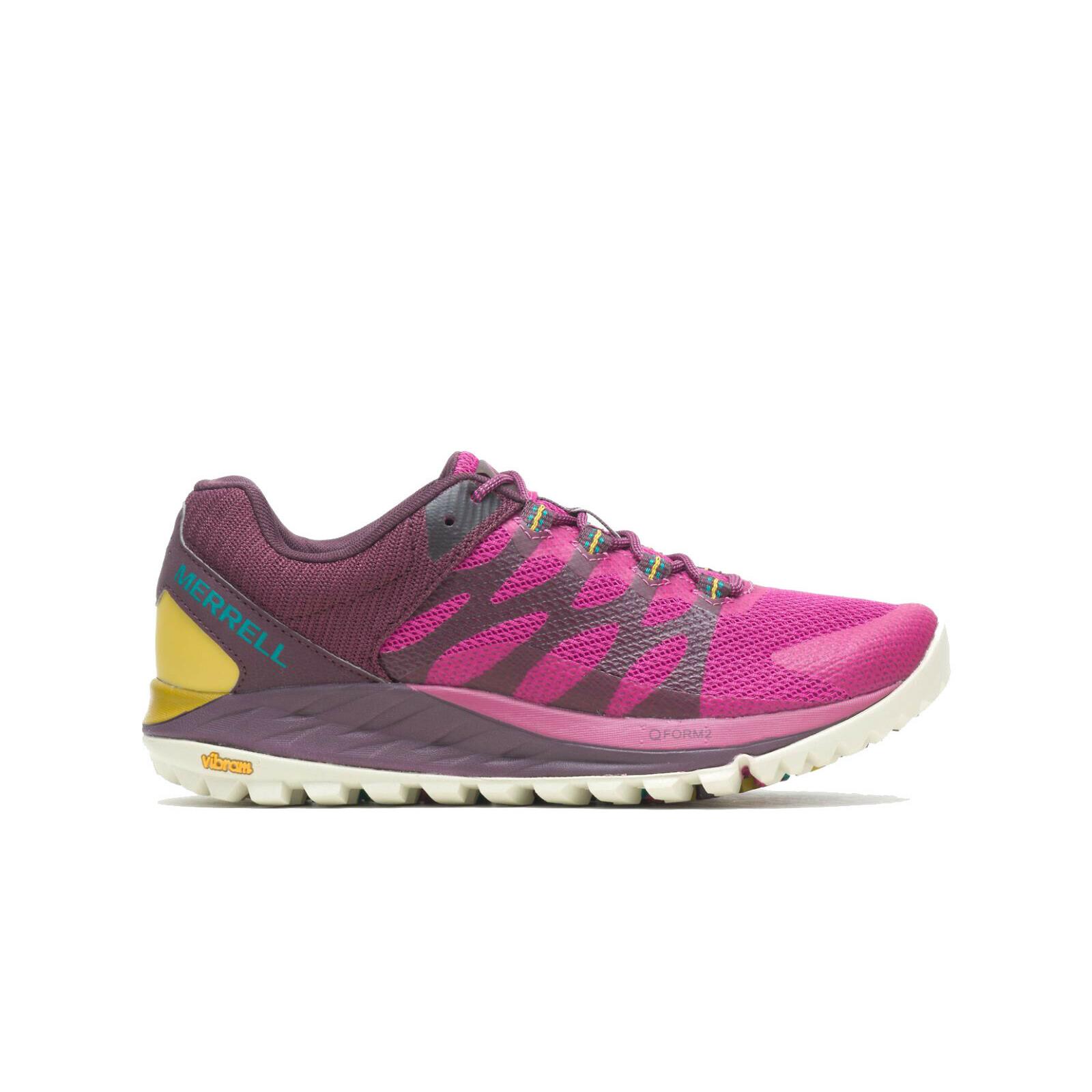 Merrell Women`s Shoes Breathable Mesh Upper Shock Absorption Traction Control Fuschia