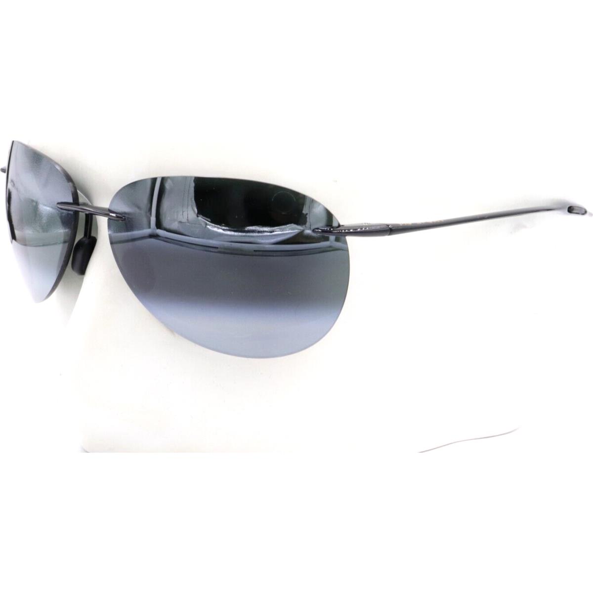 Maui Jim Sugar Beach Black Rimless Sunglasses Gray Polarized 421-02