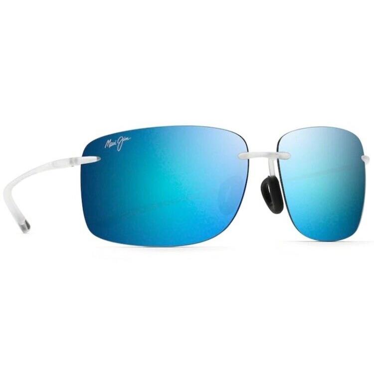 Maui Jim Hema MJ B443-05CM Crystal Grey / Blue Polarized Sunglasses MJ443